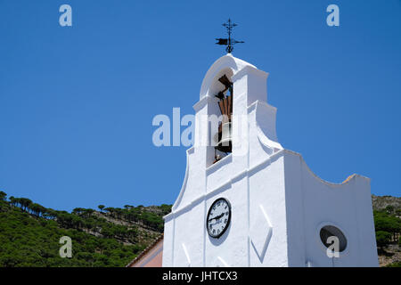 MIJAS, Andalusien/Spanien - Juli 3: Blick auf San Sebastian Kirche in Mijas Andalusien Spanien am 3. Juli 2017 Stockfoto