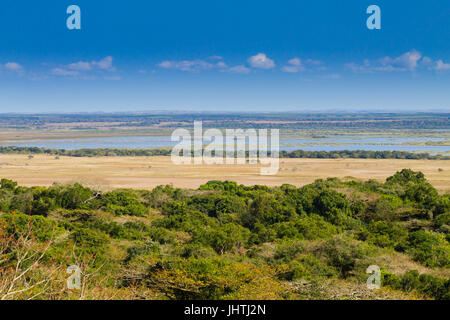 ISimangaliso Wetland Park Landschaft, Südafrika. Schönes Panorama aus Afrika. Safari und im freien Stockfoto