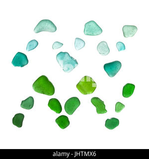 Meer Glas Sternzeichen Wassermann, der Wasserträger, auf weiß Stockfoto