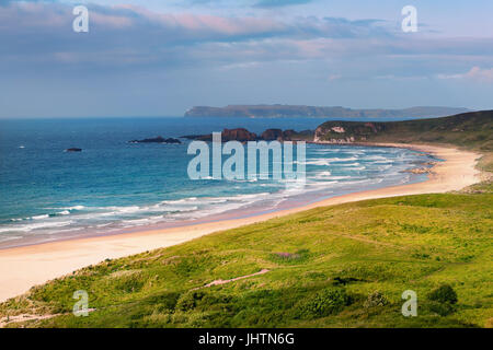 Panorama von White Park Bay, Ballycastle, County Antrim, Nordirland Stockfoto