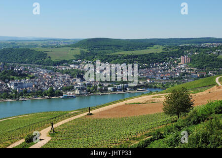 Stadt Bingen in das Mittelrheintal Stockfoto