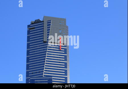 Eureka Tower Nahaufnahme in Melbourne Australien. Eureka Tower ist ein 297,3 m Wolkenkratzer in Southbank. Eines der höchsten Wohn Bau Stockfoto