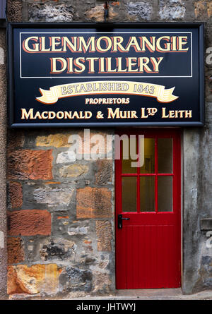 Glenmorangie Whisky Distillery, Schottland, Tain, Ross, Schottland, Highlands, Großbritannien. Schottische Malt Whisky. Stockfoto