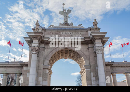 Der Eingang zum Exhibition Place in Toronto. Stockfoto