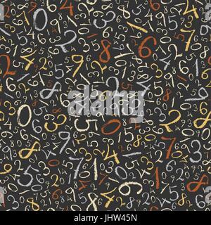 Abstrakte Mathematik Hintergrund. Farbe Zahlen Musterdesign. Vektor, EPS8 Stock Vektor