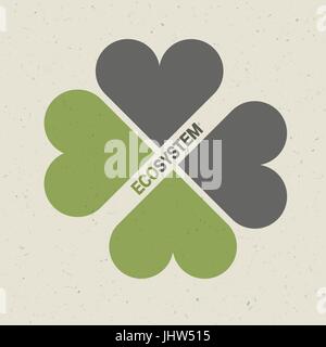 Ökologie-Symbol-Konzept, Vektor Stock Vektor