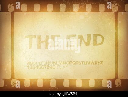 Alten Filmstreifen. Endenden Filmrahmen.  Vektor-Illustration, EPS10 Stock Vektor