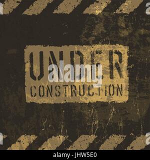 Grunge "under Construction" Abbildung. Vektor Stock Vektor
