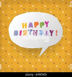 Alles Gute zum Geburtstag Geschenk Kartenvorlage. Vektor-Illustration, EPS10 Stock Vektor