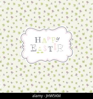 Frohe Ostern. Netter Gruß-Kartenvorlage, Vektor, EPS10 Stock Vektor