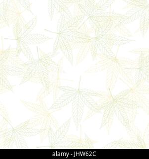 Hanf Blätter nahtlose Muster, Vektor, EPS8 Stock Vektor