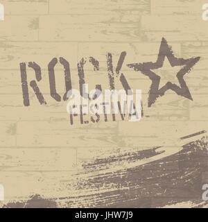 Rock Festival abstrakte Plakat Vorlage. Vektor, EPS10 Stock Vektor