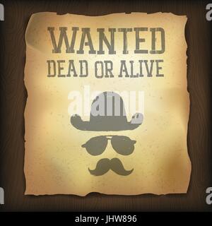 Alte '...' Steckbrief, Vektor-illustration Stock Vektor