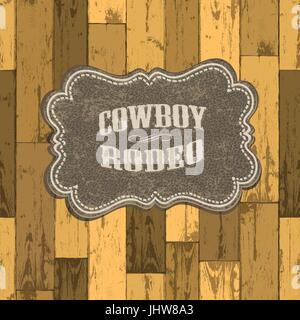 Wild-West-Hintergrund auf nahtlose Holz Textur. Vektor-Illustration, EPS10 Stock Vektor
