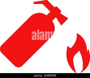 Vektor-Feuerlöscher-Icon-Set Stock Vektor