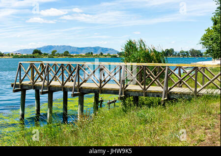 Fluss Ebro, Deltebre, Delta Se lEbre, Ostspanien Stockfoto