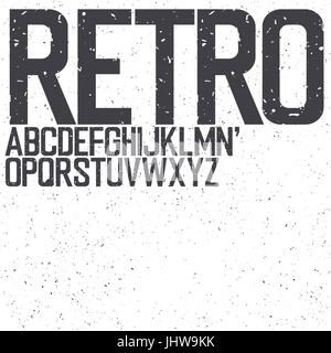 Klassische Retro-Versalschrift. Satz enthalten strukturierten Hintergrund für designs Stock Vektor
