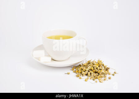 Frisch zubereitete Tasse Tee. Stockfoto