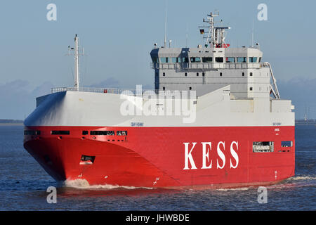 Isar highway Elbe ausgehenden in der Nähe von Brunsbüttel Stockfoto