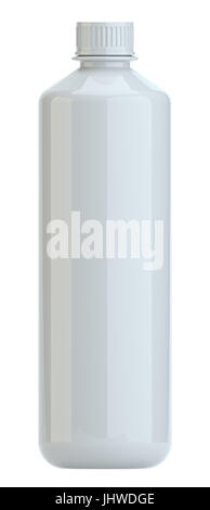 Realistische weißen Plastikflasche. Produkt-Verpackung Stockfoto