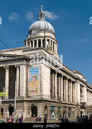 Reich verzierte Blei Kuppeldach mit ionischen Säulen und Kuppel auf dem Dach des Nottingham Rat-Haus bauen, Nottingham, England, UK Stockfoto