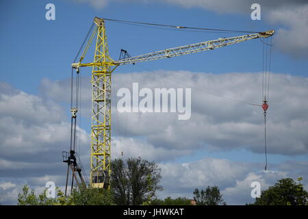 Gelben Baukran Stockfoto