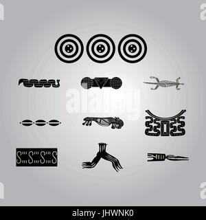 Afrikanische nationale Symbole und Ornamente Stock Vektor