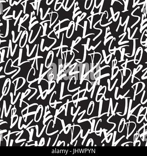 Handgeschriebene Briefe. Nahtlose Vektormuster Stock Vektor