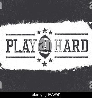 Grunge-american-Football-Poster-Design. Stock Vektor