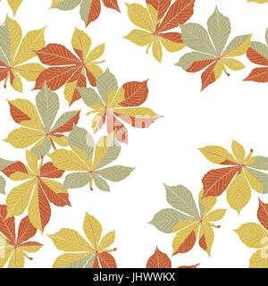 Herbst Orange Blätter nahtloses Muster Stock Vektor