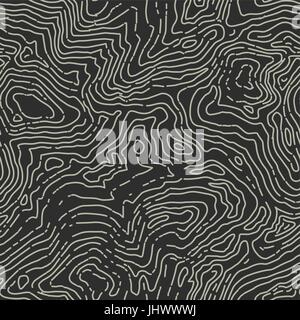 Nahtlose topographische Reliefkarte Muster. Vektor nahtlose Hintergrund. Stock Vektor