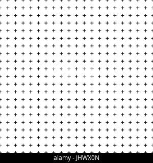 Weißen Hintergrund mit nahtlosen schwarze Kreuze für Design. Vektor-Illustration. Stock Vektor
