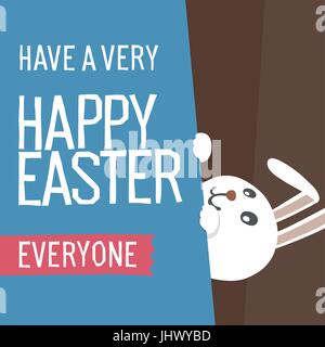 Frohe Ostern alle. Osterhase. Vektor-Illustration. Stock Vektor