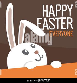 Frohe Ostern alle. Osterhase. Vektor-Illustration. Stock Vektor