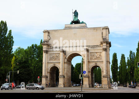 Siegestor Triumphbogen, München, Bayern, Deutschland Stockfoto