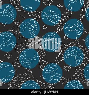 Doodle-Linie mit chaotischen Punkte Musterdesign Hintergrund. Stock Vektor