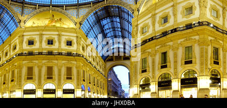 Galleria Vittorio Emanuele II, Mailand, Italien Stockfoto