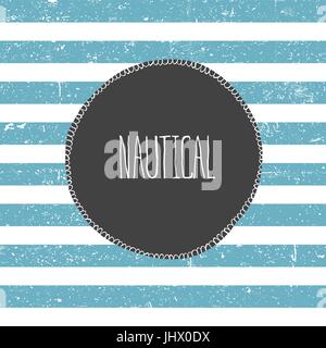 Marine Hintergrund. Blaue Linien-Muster. Nautische Kartendesign Stock Vektor