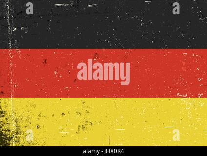 Deutschland-Grunge-Flagge. Abstrakte Deutschland patriotischen Hintergrund. Grunge Vektorgrafik, A4-format Stock Vektor