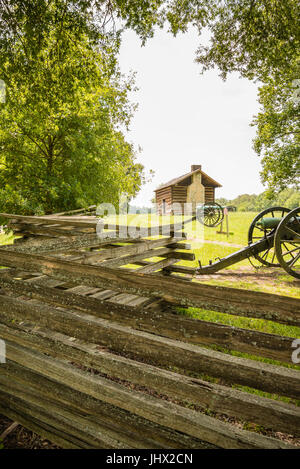 Kabine in der Chickamauga Battlefield Park gelegen Stockfoto