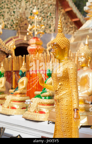 Jade Buddha-Statuen, Wat Phrathat Doi Suthep, Chiang Mai, Thailand Stockfoto