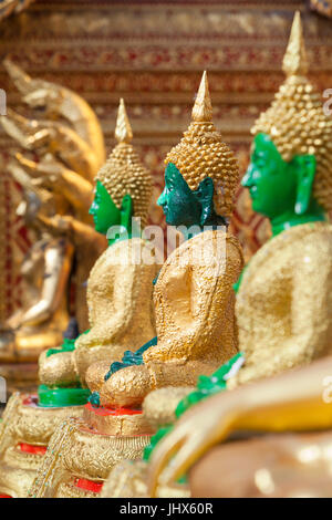 Jade Buddha-Statuen, Wat Phrathat Doi Suthep, Chiang Mai, Thailand Stockfoto