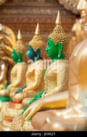 Jade Buddha-Statuen, Wat Phrathat Doi Suthep, Chiang Mai, Thailand Stockfoto