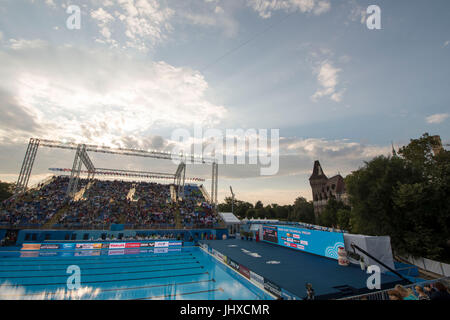 Budapest, Ungarn. 15. Juli 2017. Gesamtansicht Synchronschwimmen: 17. FINA World Championships 2017 Budapest am Stadtpark - Városliget See in Budapest, Ungarn. Bildnachweis: Enrico Calderoni/AFLO/Alamy Live-Nachrichten Stockfoto