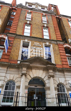 Außenseite des Royal London Hospital für integrierte Medizin formal die homöopathischen Krankenhaus, Great Ormond Street, Bloomsbury, London, UK Stockfoto