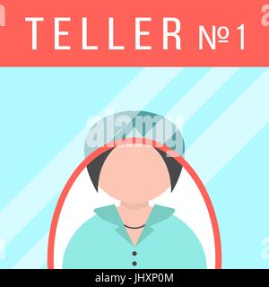 Teller hinter dem Fenster Stock Vektor
