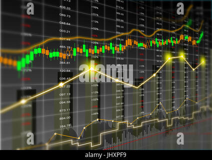 Börse Thema schwarze Farbe Hintergrund Stockfoto
