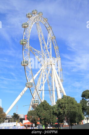 Melbourne Star in Melbourne Australien. Melbourne Star ist ein Riesenrad im Dezember 2013 eröffnet und zieht viele Einheimische und Touristen Stockfoto