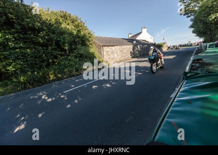 Road Racing Aktion aus dem südlichen 100 Straße Rennen 2017, Insel Man Fahrer wie Michael Dunlop, Ivan kneen lintin, Dan und Dean Harrison Stockfoto