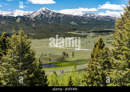 Auf den Sägezahn Scenic Byway, Idaho übersehen Stockfoto